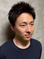 ディスイズバーバーサード(THIS IS BARBER 3rd)&nbsp;アップバング スパイキーショート 黒髪 ビジネスヘア 直毛