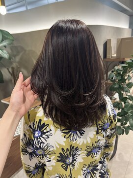 藤沢ミディアムレイヤー/顔まわりカット/髪質改善