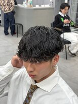 オーバルバイアピッシュ(OVARL by apish) 波巻きパーマ/メンズパーマメンズカットシャドウパーマ