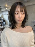 レイヤーカット/シャギーレイヤー/オリーブグレージュ