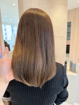 オン キャナルシティ博多前店(on) 【中里恵梨】ナチュラルカラー/ベージュ/セミロング/40代