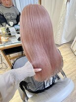 テトラ バイ ネオリーブ 横浜西口店(tetra by neolive) ペールピンク ハイトーン ケアブリーチ 切りっぱなし横浜★