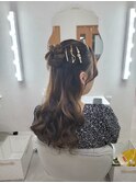 カチモリハーフアップ