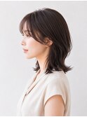 レイヤーボブ顔周りレイヤーハッシュカットウルフカット