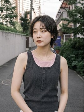 キビト(kibito) 新宿若松河田ハンサムショートウルフパーマドライパーマ20代30代