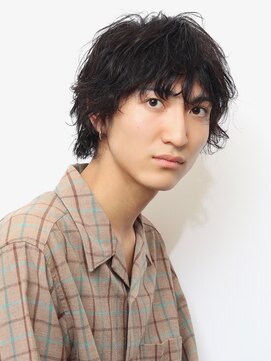 ピークアブー アヴェダ アトレ恵比寿(PEEK-A-BOO AVEDA) 黒髪メンズ くせ毛風パーマ ソフトマッシュ 渡邉真理