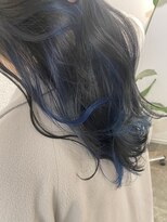 カリーナコークス 原宿 渋谷(Carina COKETH)&nbsp;ケアブリーチブルーインナーカラーダブルカラーイヤリングカラー