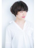 ニュアンス感ある、黒髪マニッシュショートZ川口20代30代40代