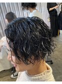 ツイストスパイラルパーマ波巻きスパイラルパーマセンターパート