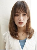 【eL 横浜】顔まわりレイヤー　小顔カット　セミディ　　(大島)