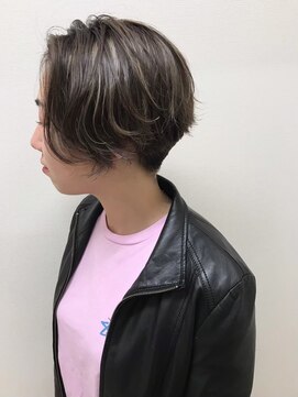 フロート 小阪店(float) マニッシュショート_マロンベージュ Aラインボブ かきあげ