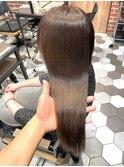 髪質改善外ハネボブ/ペールベージュ/大人可愛いセクションカラー