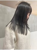透明感サラサラストレート オリーブグレージュ