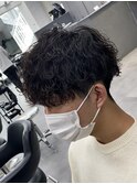 王道波巻きスパイラル/ツーブロック波ウェーブパーマ/こなれヘア