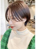 20代30代40代丸みハンサムショート×前髪なしg