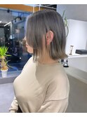 ホワイトベージュ×ハイトーンカラー×切りっぱなしボブ☆ 16