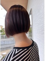 ラポードヘアークラフト(RAPPORD hair craft)&nbsp;ワンレンボブ×ピンクブラウン