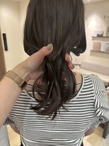 【担当きょうこ】透ける暗髪/シアーグレージュ/うる艶カラー
