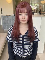 ローレン アオ 栄矢場町店(LOREN AO) 【LOREN AO】レイヤーカット/裾カラー/ピンクベージュ