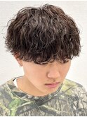 波巻きスパイラルパーマ毛流れマッシュパーマツーブロック韓国