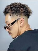 オールバックツイストフェード