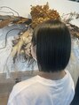 アグ ヘアー ノウェム 大分明野店(Agu hair novem)&nbsp;切りっぱなしボブ × オリーブカラー