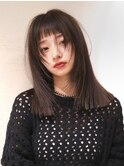 ★黒髪 ボブウルフ ネビージュ 小顔 ワンレン 切りっぱなし