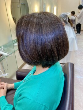 松本平太郎美容室 土浦パートワン(PART1) 大人ショートボブハイライトスタイル　30代40代50代60代　土浦