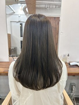 ファルベ(Farbe) くびれ アプリコットオレンジ 夏のヘアアレンジハイライトカラー