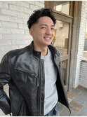 【LA　PENSEE】短髪ツーブロック束感モテる黒髪パーマ