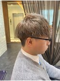 マッシュショート×ミルクティーベージュ