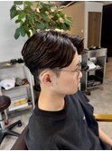 アップバング毛流れパーマ