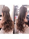 シンプルハーフアップ