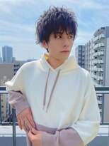 ルービック 枚方(Rubik's)&nbsp;シンプル黒髪くせ毛風パーマ/ツーブロックマッシュショート