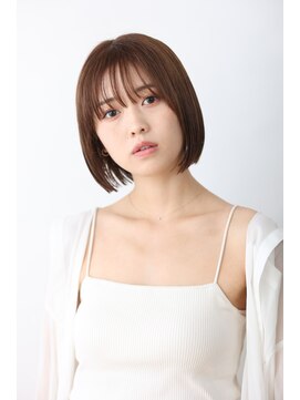 オーガニックマインド 坂戸 鶴ヶ島(organic+mind) 大人可愛い切りっぱなしボブモカベージュ