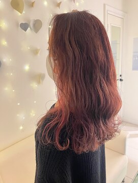 アブニールドール 大山台店 【インナー/ブリーチあり】ピンクベージュ×インナーピンク