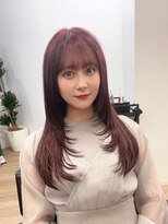 ピープスアンドスー 表参道 渋谷(Peeps&Suu.) 韓国風ザクザクレイヤー/カシスピンク/ダブルカラー