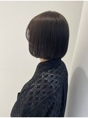 10代20代ショートボブ切りっぱなしボブ透明感ベージュ