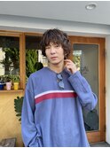 メンズのショートボブ