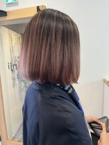 ベンジー 学芸大学店(benji)&nbsp;【嶋崎お客様スタイル】ピンクベージュバレイヤージュ