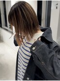 【YOKE】外ハネボブ大人ボブローライトハイライトカラー