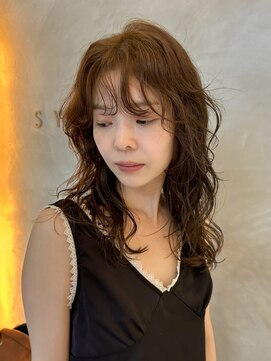 シアン(SYAN) ベージュカラー/オリーブベージュ/マロンベージュレイヤーカット