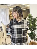 チラッと見えるデザインカラー/フェイスフレーミングカラー