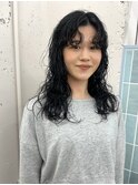 【arte pelo】ロングパーマ/黒髪パーマ/センターパート