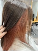 大人可愛い◎ナチュラルブラウン×オレンジインナー
