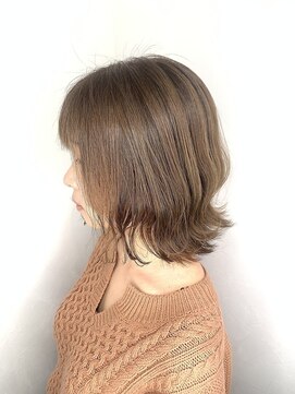 リベルテ 渋谷(Liberte) 切りっぱなしボブ【渋谷/髪質改善/学割/ブリーチ/レイヤー】