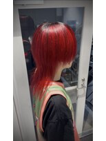 ポプルス(popls)&nbsp;ウルフカット/メンズウルフ/赤髪/ワインレッド/マッシュウルフ