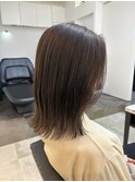 大人可愛いナチュラルベージュショコラベージュくびれミディアム