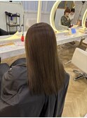 縮毛矯正で艶髪透明感ベージュ