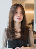 レイヤーカット髪質改善カラー透明感カラー顔まわりカット